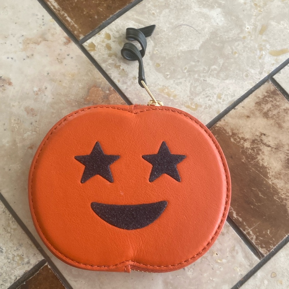 Coach 4160 Halloween Jack O Lantern Coin Case Pumpkin